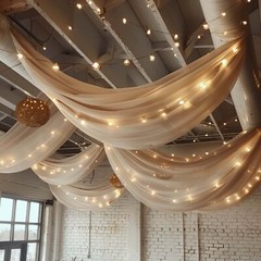 5ft x 32ft NATURAL Premium Chiffon Sheer Backdrop CURTAIN PANEL Drape Party
