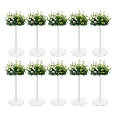 10*White Wedding Flower Stands Iron 40cm Wedding Table Centerpieces Flower Stand
