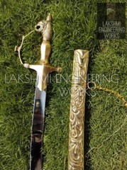 PERSONALISED BRASS NAKSHI SWORD , INDIAN TRADITIONAL SWORD WITH CHANGEABLE HILTS