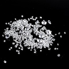1000* 3-10mm Artificial Diamonds Fake Crystals Clear Gemstone Acrylic Stones UK