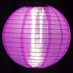 20″ Ultra Violet Nylon Lantern, Even Ribbing, Durable, Hanging Decoration