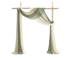 Floroom Wedding Arch Draping Fabric 3 Panels 20Ft Chiffon Fabric Drapes Arbor…