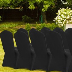 VEVOR 30PCS Black Stretch Spandex Folding Chair Covers for Wedding Party Dining