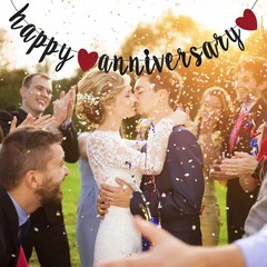 Happy Anniversary Bunting Banner, Happy Anniversary Party Decorations, Bunting…