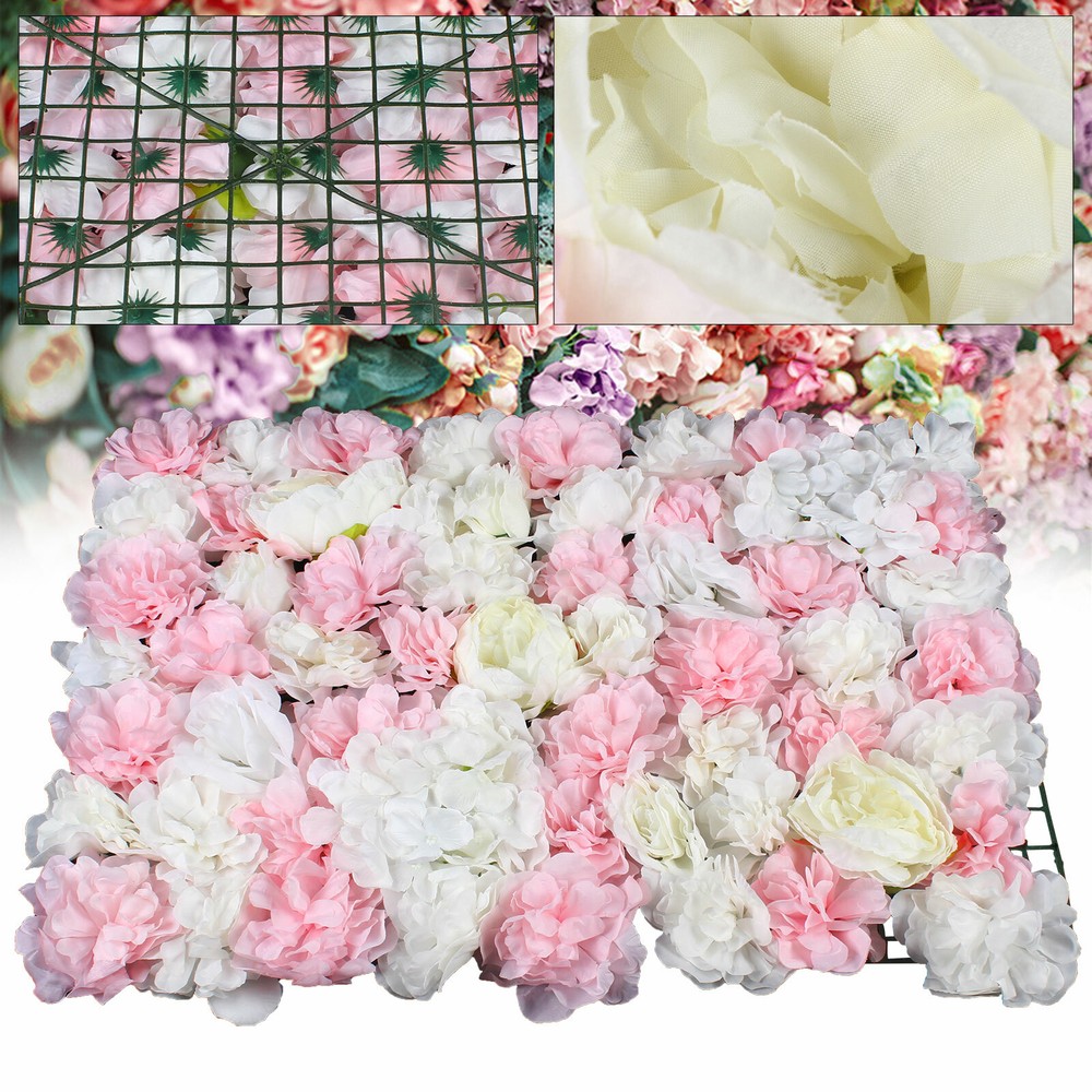 New 6* Artificial Flower Wall Hydrangea Panel Bouquet Wedding Party Home Decor