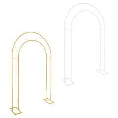 White/Gold Wedding Arch Backdrop Stand 130*40*220cm Metal Arch Backdrop Stand