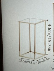 Wedding Floral Centerpiece Modern Rectangular Display Rack 15.7 In Set 2- 3 Avai
