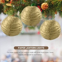 Decorative Party Lanterns 20 Pcs Gold White Black Round Japanese/Chinese 4745