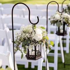 10 Black Metal Shepherds Hook Plant Hanger Stands Wedding Events Party
