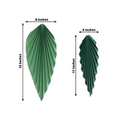 6 GREEN Leaves Hanging Paper Fans Wall Decor Party Centerpieces