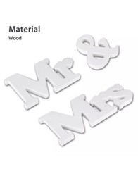 Wood Sign Mr and Mrs for Wedding Anniversary Letters Table Top Party Props Deco
