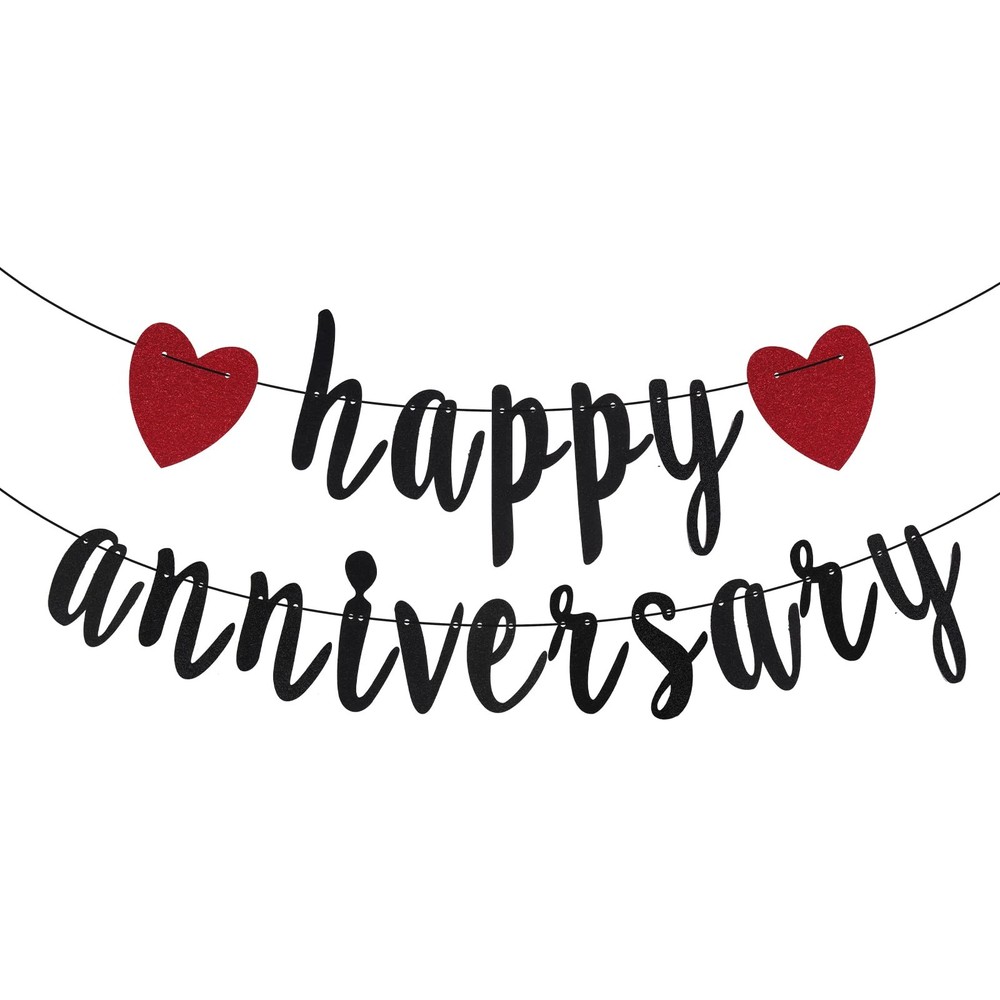 Happy Anniversary Bunting Banner, Happy Anniversary Party Decorations, Bunting…