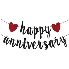 Happy Anniversary Bunting Banner, Happy Anniversary Party Decorations, Bunting…