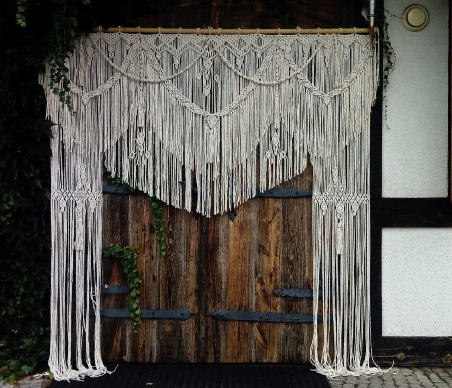 Handcraft Backdrop, Macrame Wall Hanging, Macrame Curtain Decor, Wedding Decor