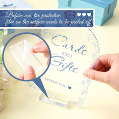 4 Pcs Flower Acrylic Wedding Signs for Ceremony and Reception Guest Wedding Car