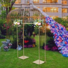 1×1.2M Golden Metal Wedding Arch Backdrop Stand kIT for Wedding Party Decoration