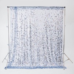 DUSTY BLUE 8×8 ft Big Payette Sequined BACKDROP CURTAIN Party Events Decorations