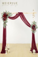 Artificial Wedding Arch Flowers Kit(Pack of 3),2Pcs Artificial Flower Arch