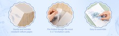 50 Sets Wedding Invitats Wraps Set Rose Gold Foil Pre Folded