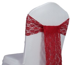 100 Lace Chair Sashes Bows Ties Wedding Engagement B’day Party Décor – FREE SHIP