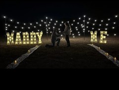 Light Up White “MARRY ME” Marquee Letter Sign Wedding Romantic Proposal Decor