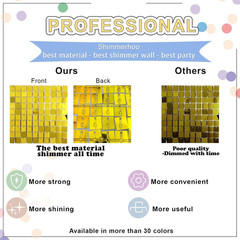 Hot Pink Shimmer Wall Backdrop – 24Pcs Party Decor for Weddings & Events