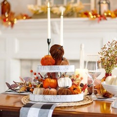 Thanksgiving Velvet Pumpkin Ornaments Set Hanging Decor for Tree Table