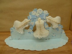 Vtg American Greetings Honeycomb Bells Cluster Tissue Wedding Table Decoration +