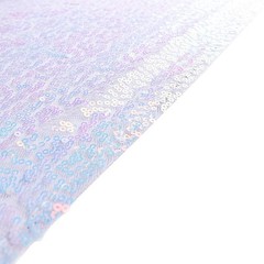 IRIDESCENT BLUE 8 ft x 8 ft Sequined Backdrop Curtain Wedding Party PhotoBooth