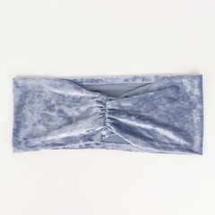 PREMIUM DUSTY BLUE 5 Velvet Ruffled STRETCHABLE CHAIR SASHES Wedding Party Home