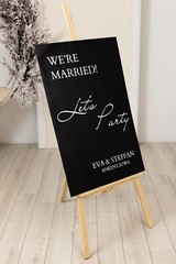 Wedding Signage -Custom Acrylic Wedding Sign-Black Acrylic Wedding Welcome Sign