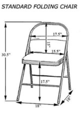 White Linen Polyester FOLDING CHAIR COVERS Reusable – Wedding Event Party