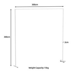 9.8Ft Metal Wedding Arch Backdrop Stand Stage Venue Decorations Flexible Assembl