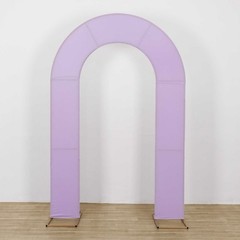 8ft LAVENDER Fitted Spandex Open Arch Double Sided Backdrop STAND COVER Party