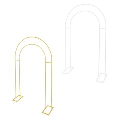 White/Gold Wedding Arch Backdrop Stand 130*40*220cm Metal Arch Backdrop Stand