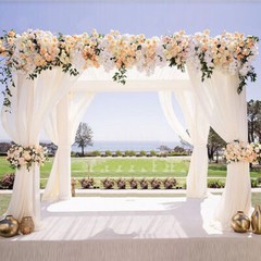 3ft/6ft/10ft Wedding Canopy Chuppah Drape Stand Heavy Duty Square Pipe Frame Kit