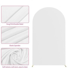 Round Top Double Sided Arch Backdrop Cover For Decorating Birthday Party Wedding