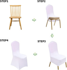 100 Pcs White Washable Removable Universal for Wedding Party Dining Banquet Poly