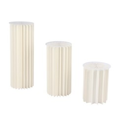 3PCS Cylinder Pedestal Stands Sturdy Multi-Use Display Columns for Wedding,