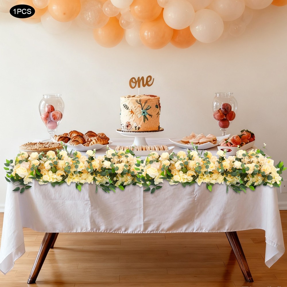 Artificial Flowers for Party Wedding 100*30cm Artificial Silk Flowers Row HOT