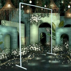 9.8Ft Metal Wedding Arch Backdrop Stand Stage Venue Decorations Flexible Assembl