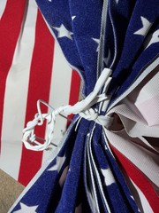 USA Patriotic American Flag Bow 14” Decoration 4th of July Memorial Day Lot of 5