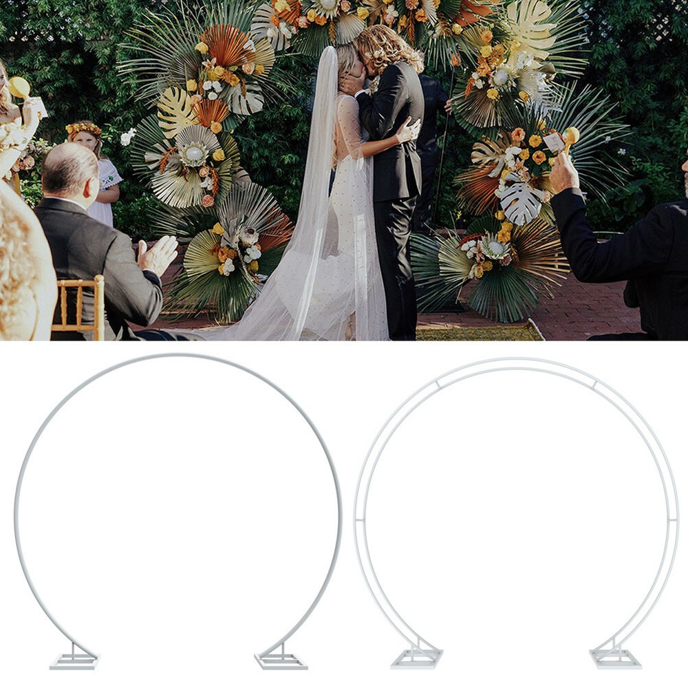 XXL Metal Round Backdrop Stand Wedding Archway Garden Arch Backyard Plant Trelli