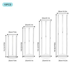 10 Pcs Acrylic Flower Stand Wedding Centerpiece Bouquet Backdrop Decor HOT