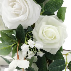 Wedding Chair Back Flowers Artificial Prevent Fading Wedding Chair Decorations