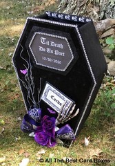 Til Death Do Us Part,Halloween wedding card holder,black,fabric,purple,gothic