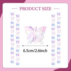 2Pcs 3D Paper Butterfly Garlands Bunting 98.43inch Long Each Reusable Supplies