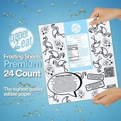 Frosting Sheets Premium 8.5“ x 11“ – 24 count – White Edible Icing Sheets