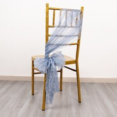 5 Crinkled Sheer Organza CHAIR SASHES Wedding Party Events Decorations Supplies