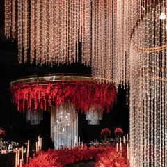 Bead Curtain Wedding Party Decor Stage Tree Bead Chain Chandelier Crystal String